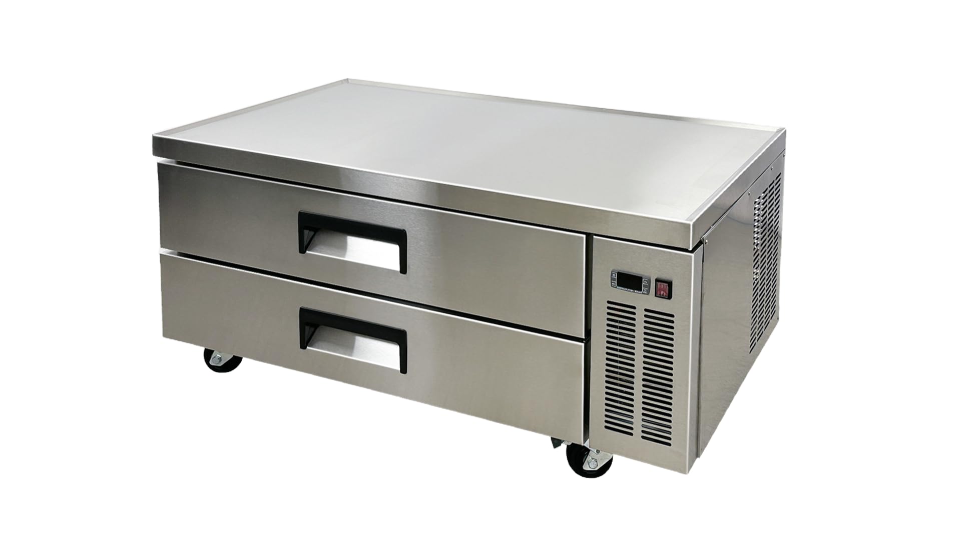 Elite Kitchen Supply Chef Base Commercial Refrigerator, 52-inch, 2 Drawers, Stainless Steel, ETL Listed CB52