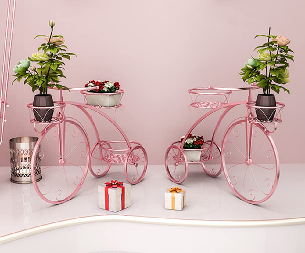 Amazon | フラワースタンド アイアン 自転車型 屋外 花台