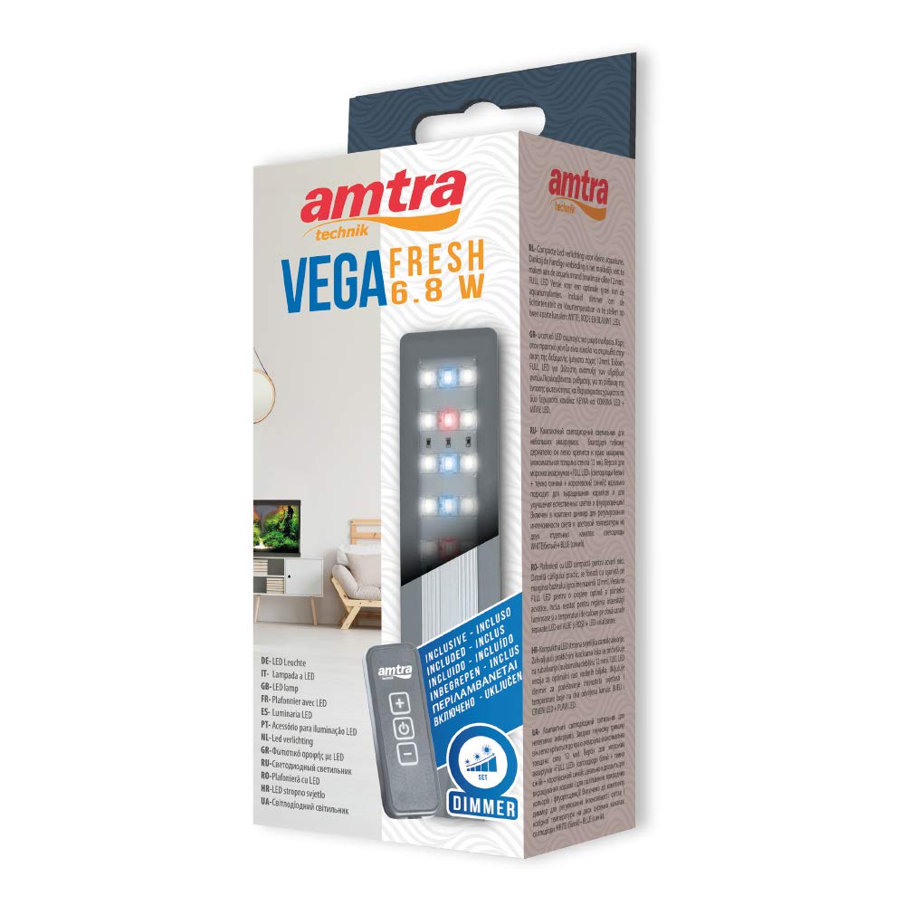 Plafoniera LED Amtra Vega Fresh 10.5W | Per Acquari Dolce E Marino | Con Dimmer Integrato | Fissaggio A Bordo Vetro - Foto 11
