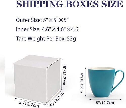 Vista 84 de Paquete de 40 cajas de envío pequeñas de 8 x 6 x 6 pulgadas, cajas de correo de cartón corrugado blanco para envío, embalaje de pequeñas empresas