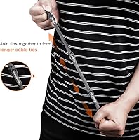 Vista 5 de CableCreation Sujetacables de sujeción reutilizables, bridas ajustables de 6 pulgadas de alta calidad, correas de organización de cables de nailon