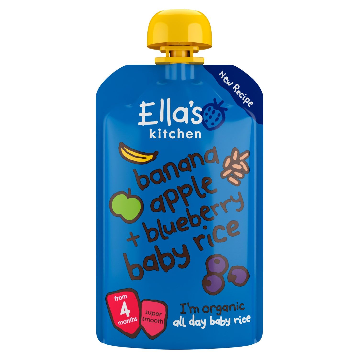Ella's Kitchen, Stage 1 from 4 Months Organic Apple and Strawberry, 120 g , (Pack of 7) — view 17