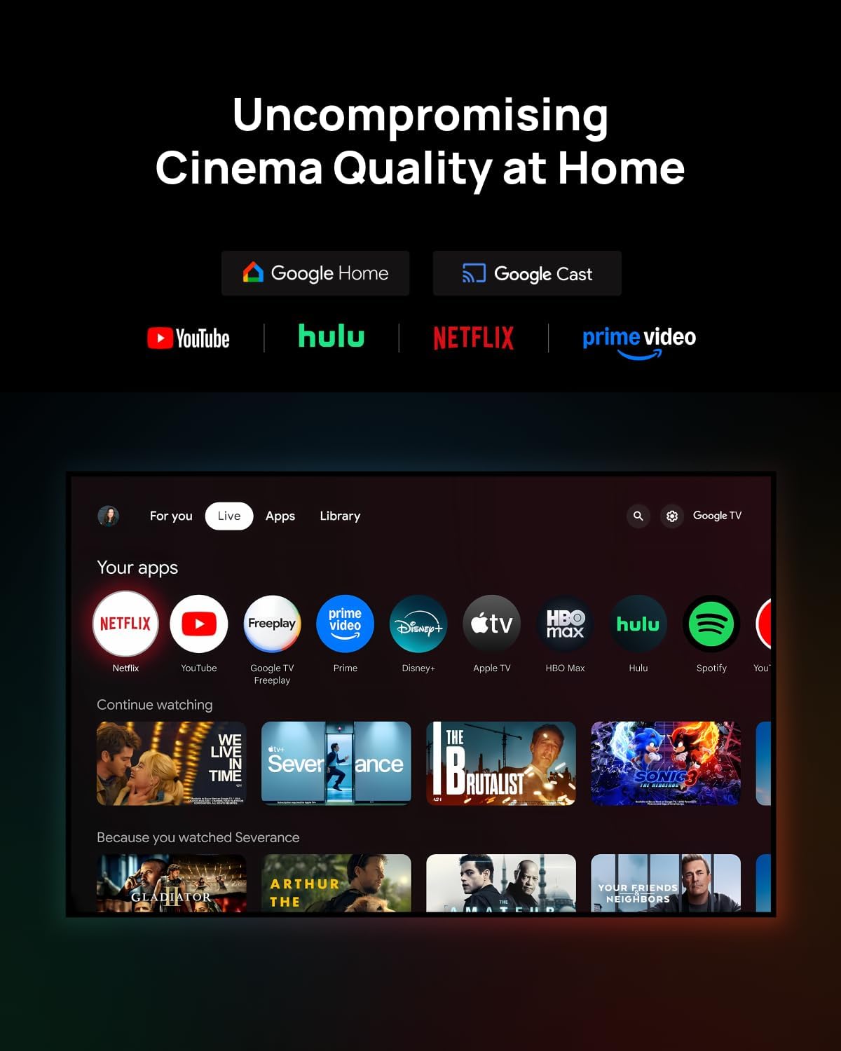 XGIMI HORIZON 20 Pro 4K RGB Triple Laser Home Projector, 4100 ISO Lumens, Google TV with Licensed Netflix, Optical Zoom & Lens Shift, IMAX Enhanced, Dolby Vision, 20,000:1 Contrast, 300" Display