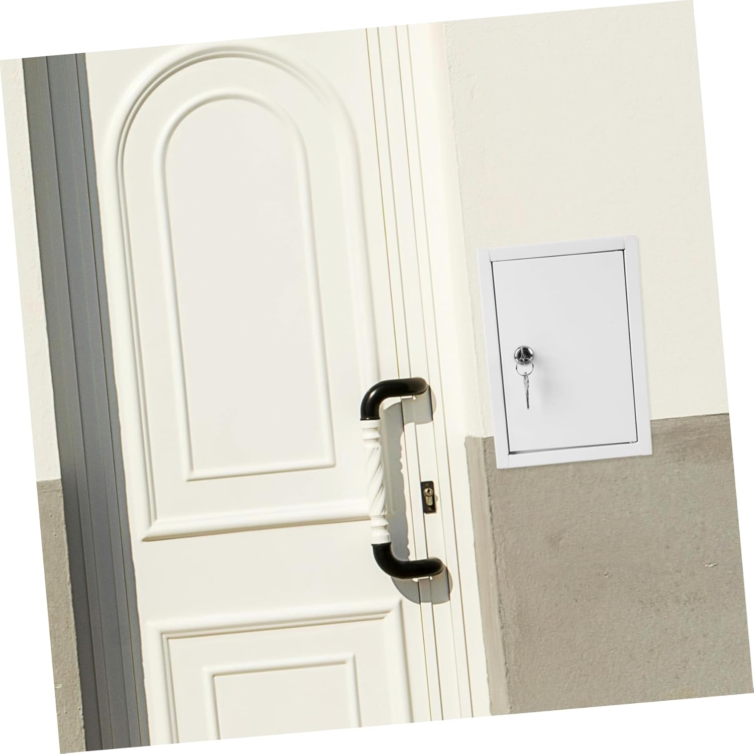 PRETYZOOM Locking Mailbox Milk Storage Container Wall-Mounted Box for Home Office