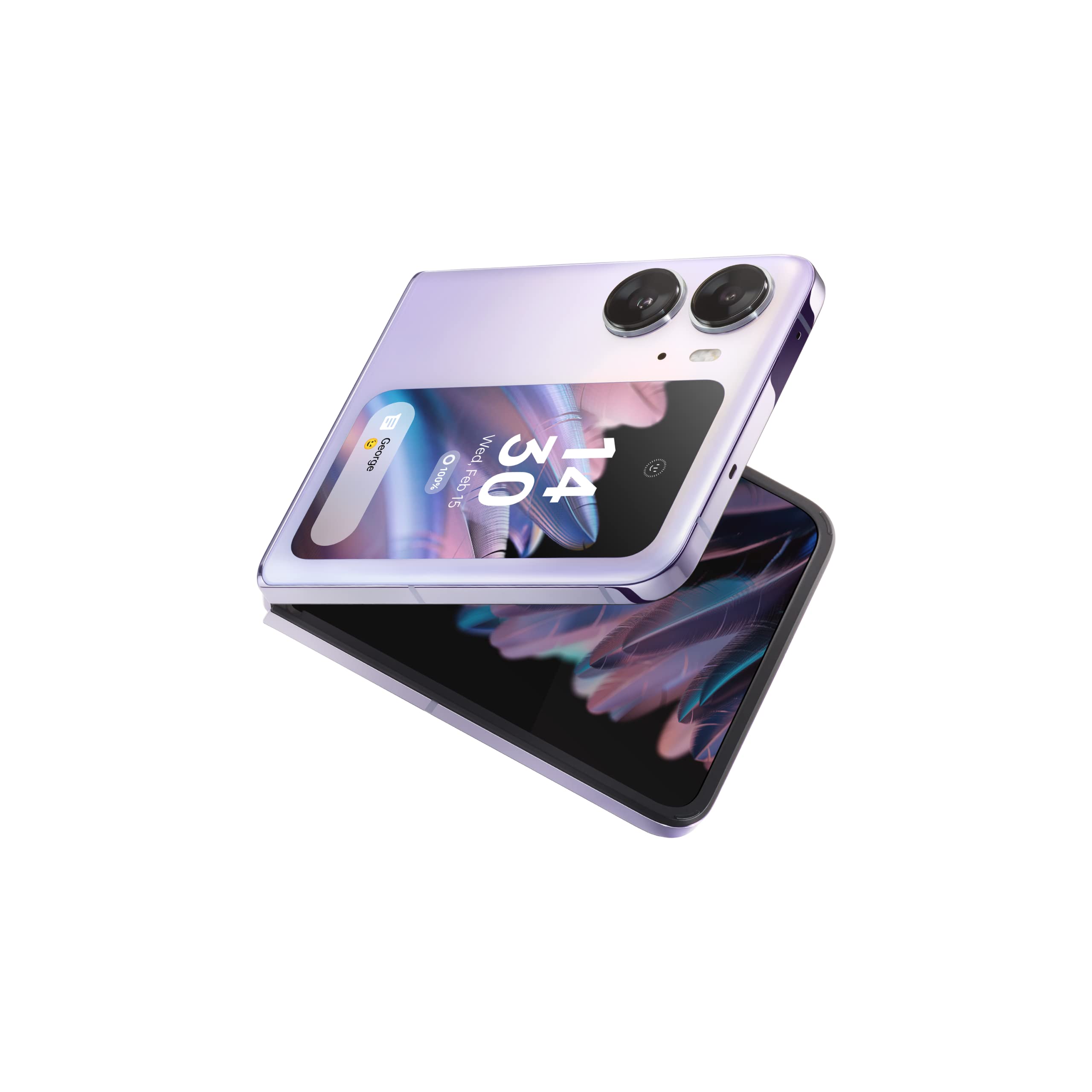 OPPO - Find N2 Flip - Téléphone Portable Pliable - Smartphone 5G - 8 Go RAM + 256 Go - Double Capteur 50 MP, Frontal 32 MP - Écran AMOLED 120 Hz 6,8" - Batterie 4300 mAh + Charge Rapide 44W - Mauve