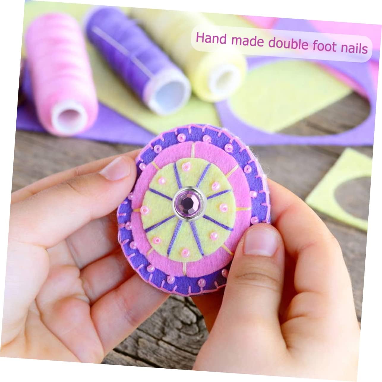 KALLORY 100pcs Assorted Decorative Brads for Scrapbooking Projects and Crafts Easy to Use Fasteners for Handmade Nail