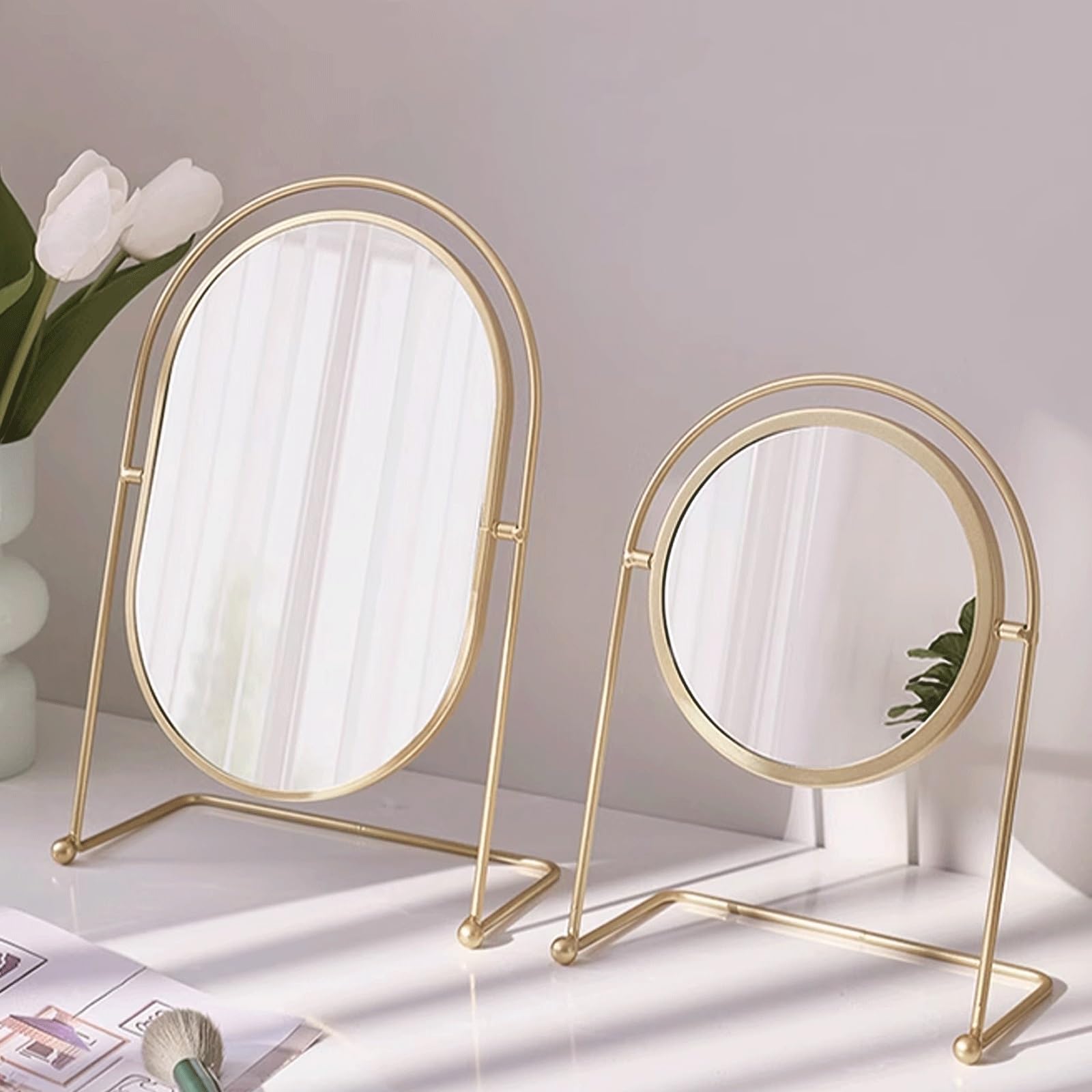 Housse De Miroir En Dentelle Style Européen - Protection Anti-poussière Pour Miroirs Ronds Ou Carrés, Blanc