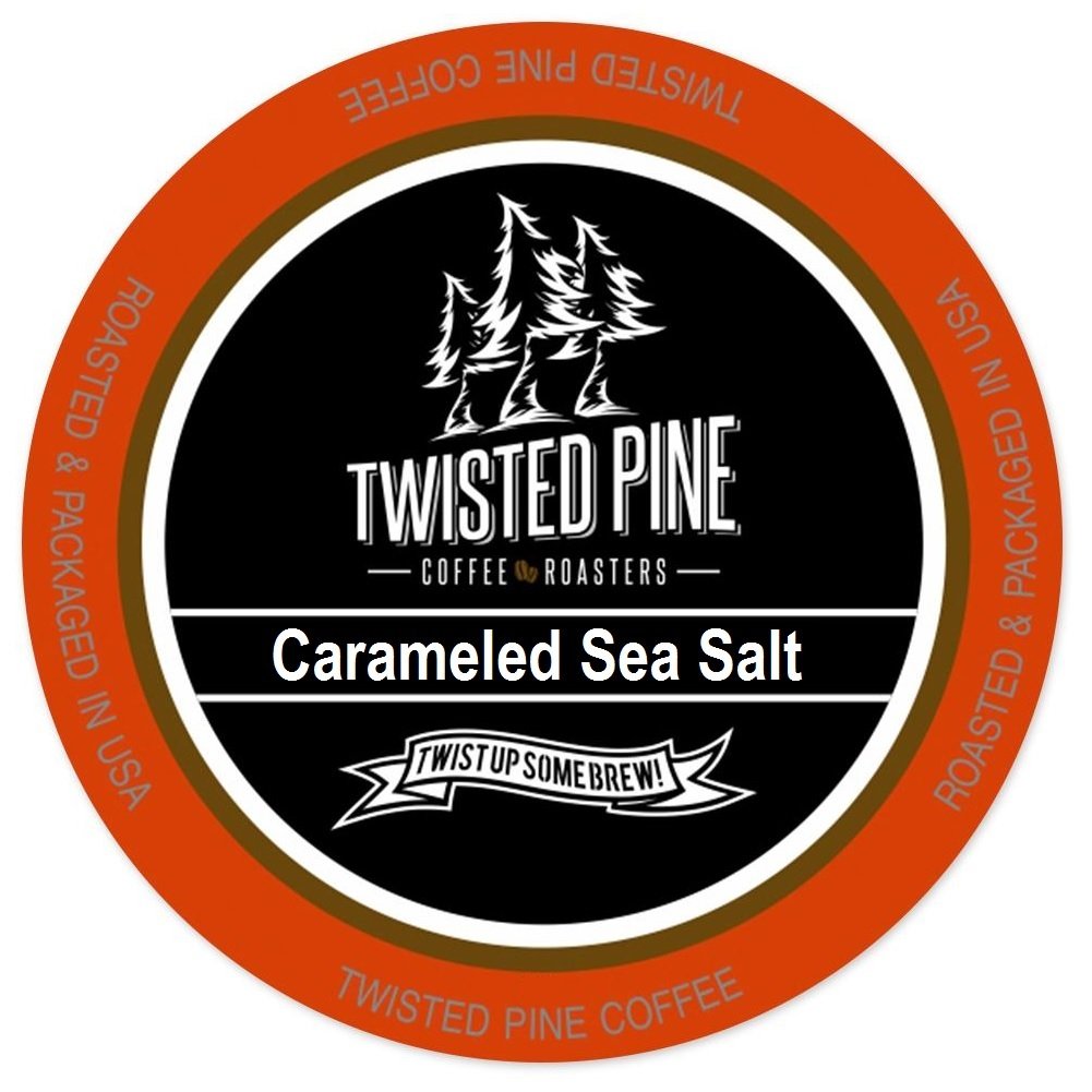Twisted Pine Coffee Carameled Sea Salt, Flavored Coffee, Single-Serve Cups for Keurig K-Cup Brewers, 24 Count