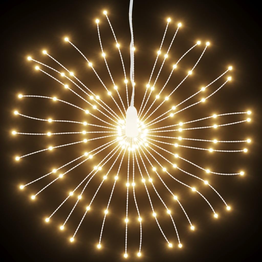Luces de Navidad con forma de estrella (140 ledes, 4 unidades, luz blanca cálida, 17 cm)