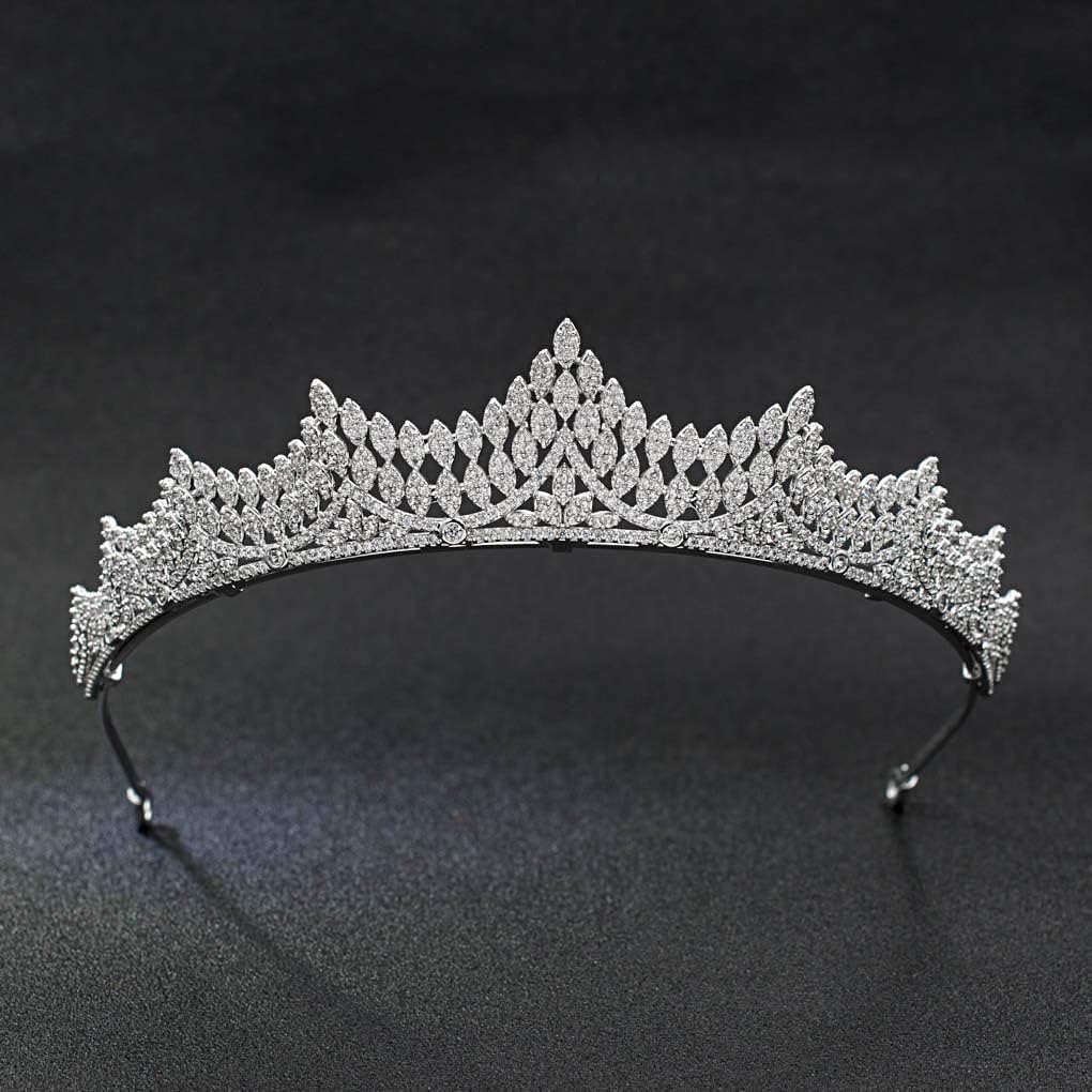 Classic Crystals CZ Cubic Wedding Bridal Tiara Crown Women Hair Accessories Jewelry CH10039