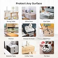 Vista 6 de SPLENDEFUL Protector de mesa de vinilo transparente de 20 x 32 pulgadas, almohadilla de cristal grueso, fácil de limpiar
