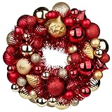 kugelkranz GUTE QUALITÄT - Der Weihnachtsball besteht aus hochwertigem Kunststoff, die Kugeln berühren sich durch die präzise Verarbeitung glatt auf der Oberfläche. Und gutes Kunststoffmaterial macht die Bälle langlebig und bruchsicher.