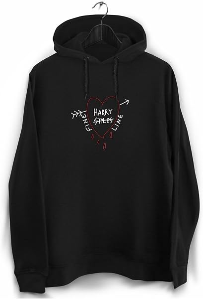Unisex Siyah Harry Styles Taraftar Baskılı Sweatshirt
