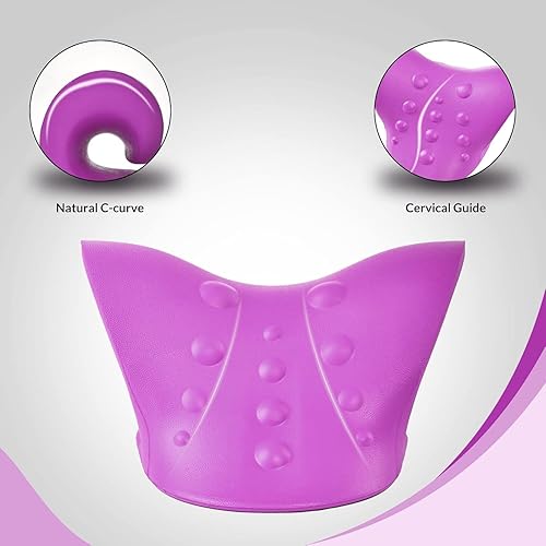 Miniatura 4 de Elevon Estirador de cuello y dispositivo de tracción cervical, almohada quiropráctica para aliviar el dolor de cuello, ATM y alineación de columna