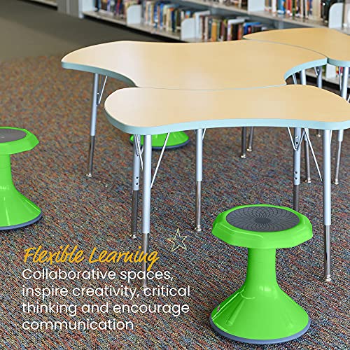 Image of ECR4Kids ACE Active Core Engagement Wobble Stool, 15-Inch Seat Height, Flexible Seating, Grassy Green