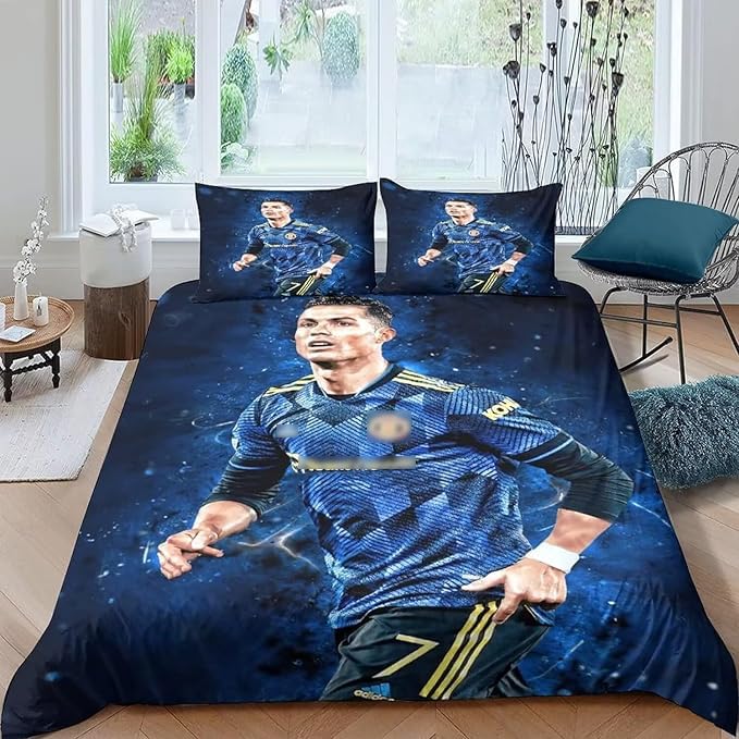 Shaari Duvet Cover Set Soft Lightweight Microfiber 3 Piece Bedding Set with 2 Pillowcase Kids Quilt Cover Closure Double 200 x 200 cm