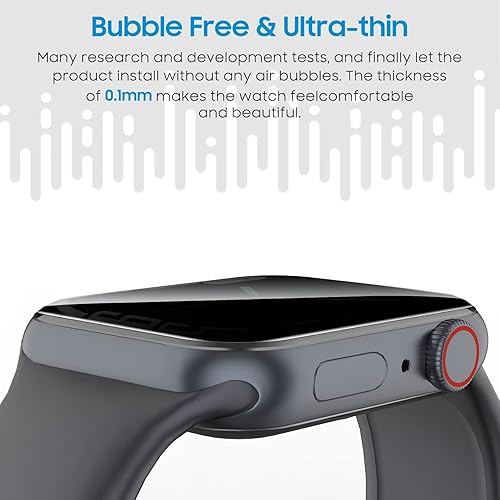 Miniatura 7 de UniqueMe Paquete de 6 protectores de pantalla de privacidad de TPU compatibles con Apple Watch de 1.575 pulgadas, película flexible mejorada,