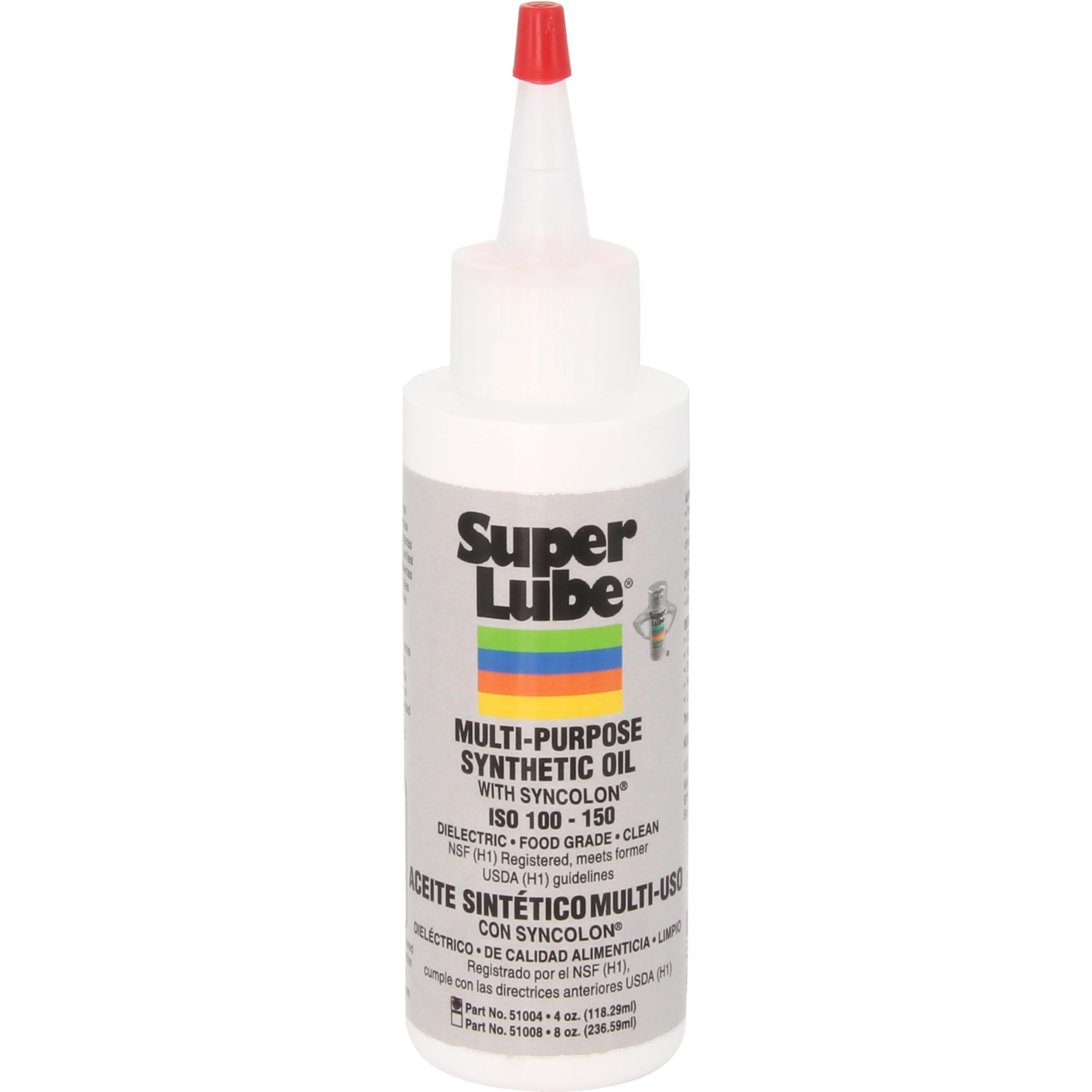 Super Lube51004, Synthetic Oil, High Viscosity, 4 oz Bottle, Translucent White (Packaging May Vary)
