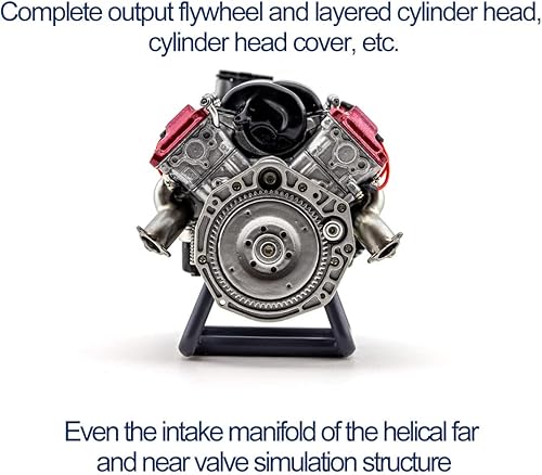 Miniatura 7 de LACOS V8 - Kits de modelos de motor que funcionan, MAD RC dinámico modelo de motor de combustión interna para AX90104 SCX10 Capra VS4-10 ProUltra