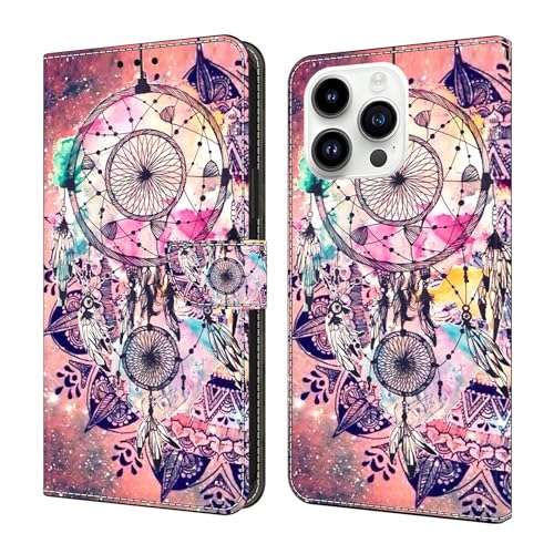 Étui pour iPhone 17 en cuir de haute qualité, clapet magnétique couleur carillon éolien