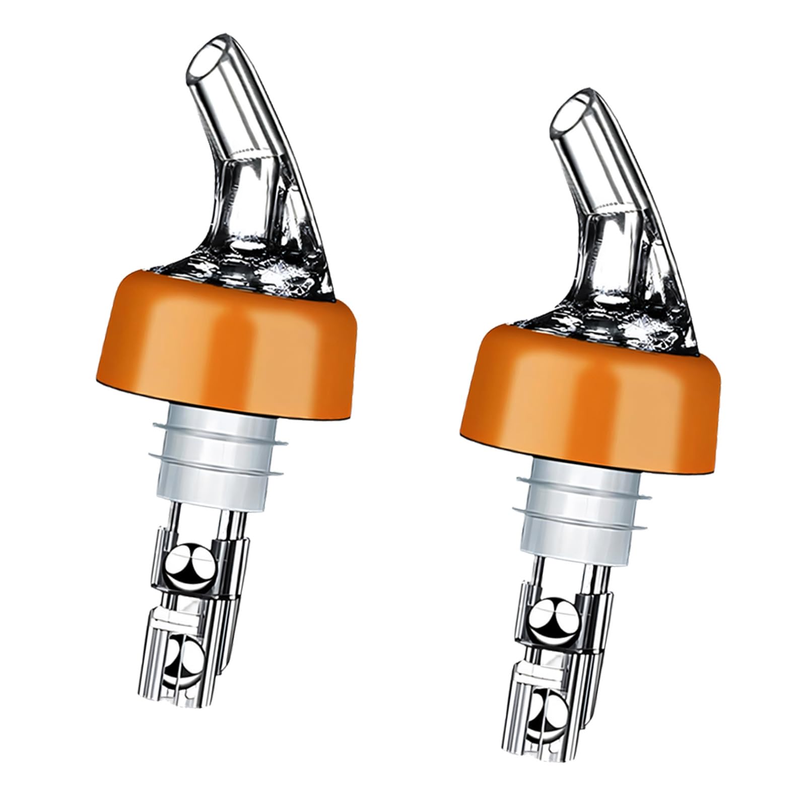 GTYLF 2 Count Beverage Pourer Nozzle Safe Leakproof Automatic for Various Bottles Commercial Use Steel Ball Bottle Pourer