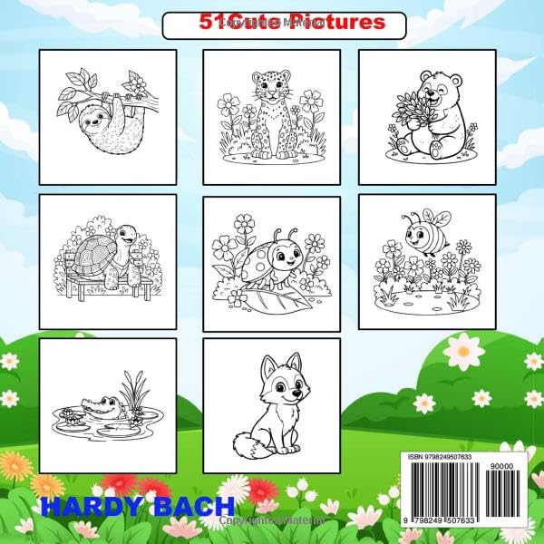 Zoo Coloring Books for Kids 3-5: My first set of simple and clear line art animal coloring pages. Fun and easy, with simple activities for ... hands. The zoo animals are cute and friendly. image 3