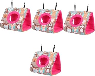 POPETPOP 4 Pçs Ninho Casa Gaiola De Papagaio Rede De Pelúcia Acessórios Para Gaiola De Pássaro Rede De Brinquedo Conure Casa Para Dormir Papagaio Cabana Barraca Gaiola De Pássaro Rede