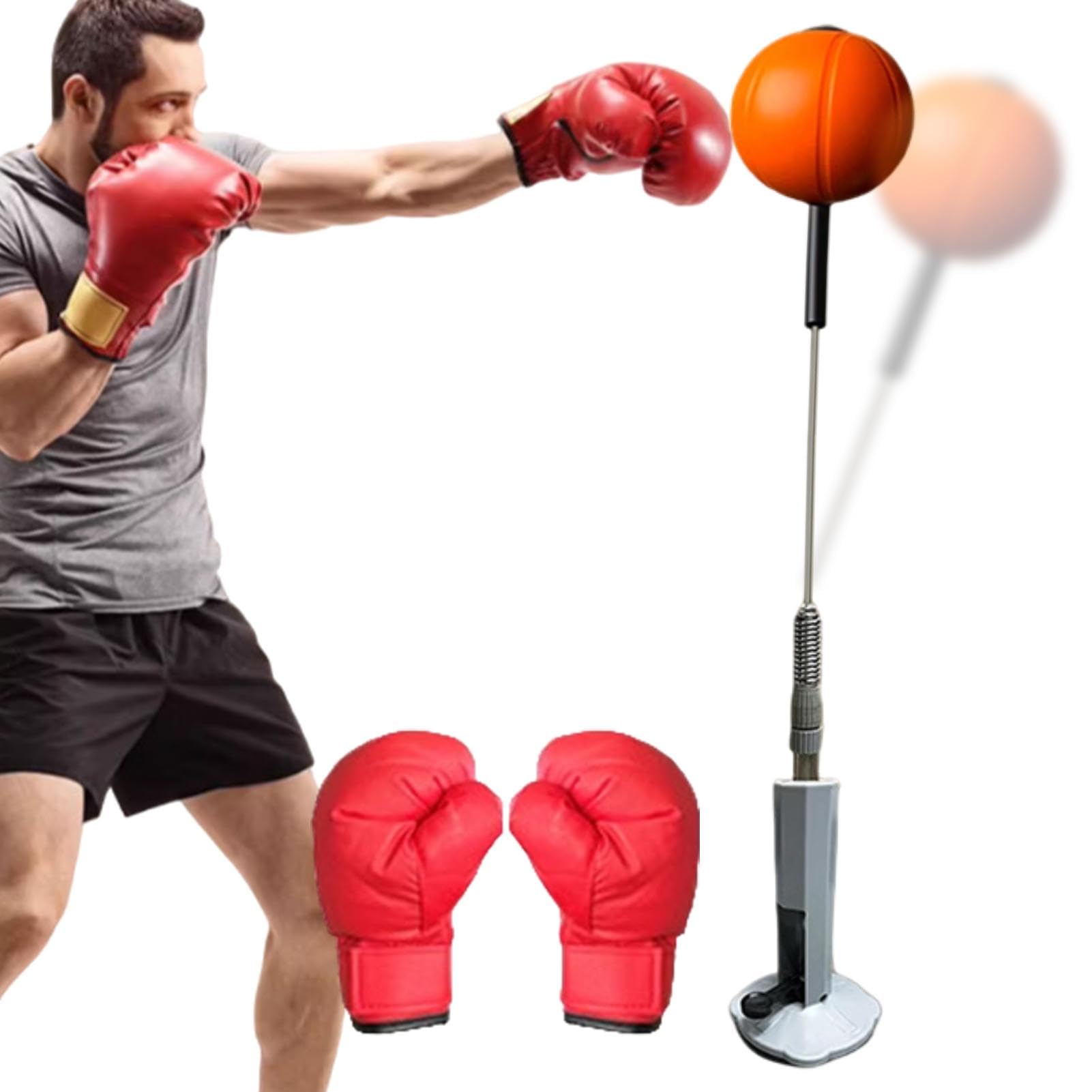Box-Reflexsack,Reflex-Boxsack,Boxtraining | Übungs-Boxsack mit Ständer, höhenverstellbarer Speed-Boxball für Erwachsene und Jugendliche