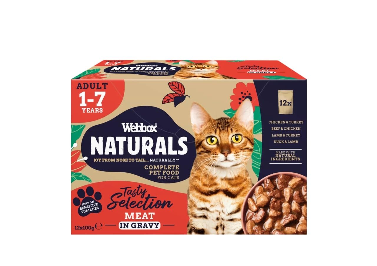 Natural Cat Meat Gravy Selection 12x100g