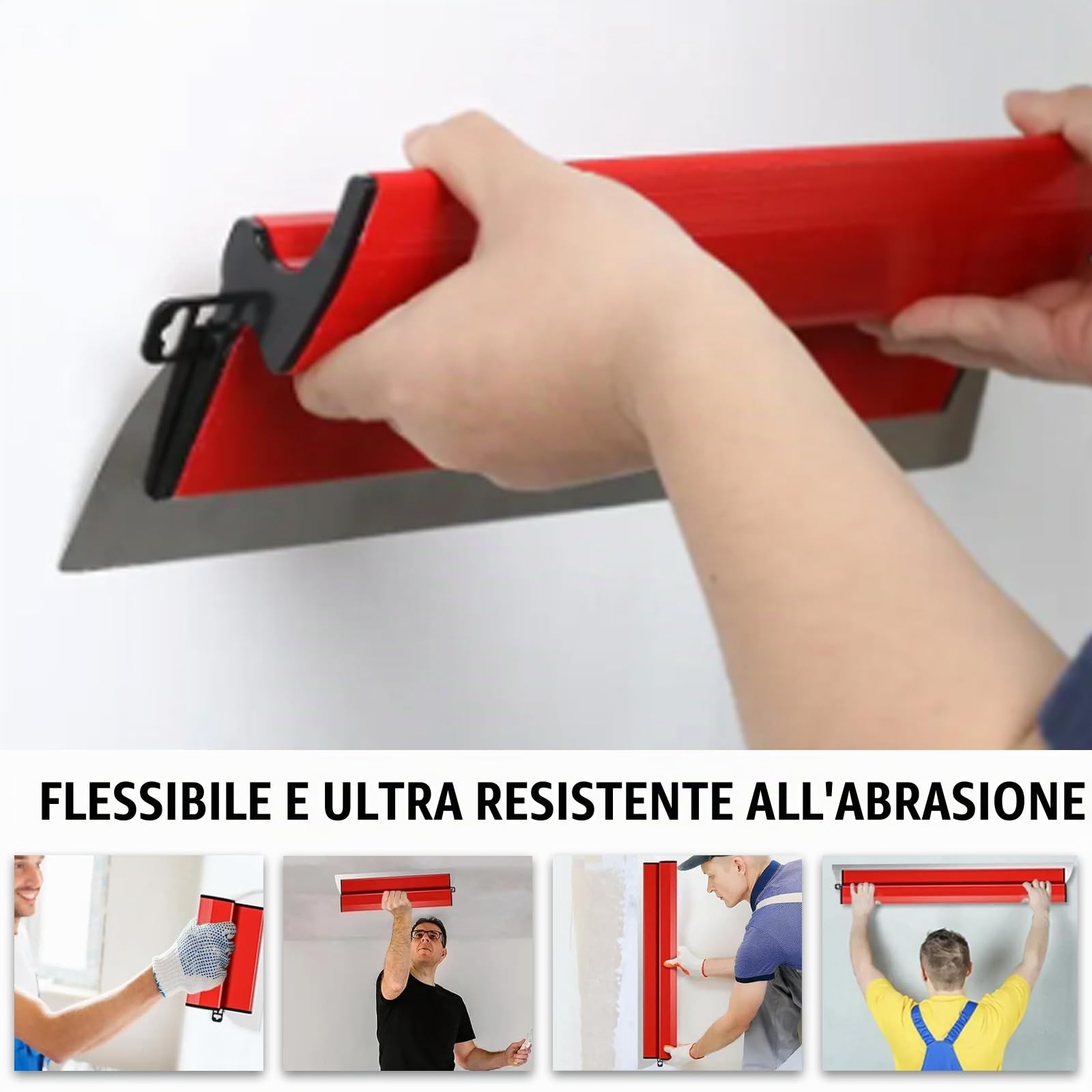 Spatola Superficie, 11PCS 0,5mm Set Spatole 80cm/60cm/40cm/25cm Strumento Spatola Con Lama Acciaio Inossidabile Spatole Superficie Decorazione Parete Un'Ampia Area Lavoro Con Asta Telescopica