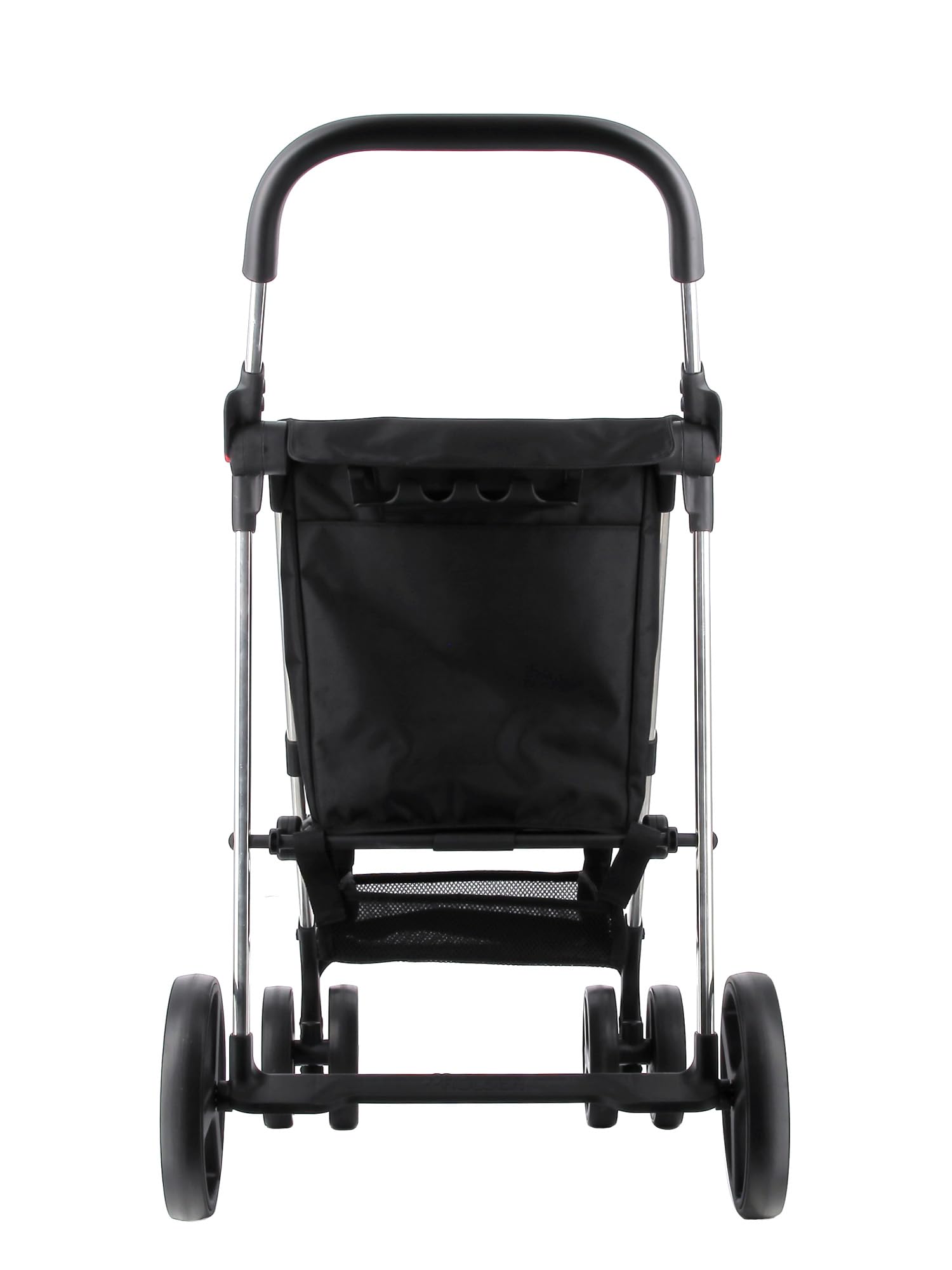 Chariot de Course Rolser Basket MF 4 Grandes Roues 2 Pivotantes Pliante - Noir