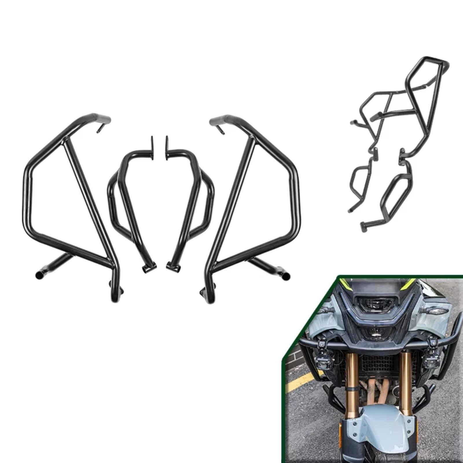 Paraurti Compatibile Con CfMoto Per 450Mt 2024-2025 Protezione Motore Moto Highway Crash Bar Protezione Telaio Paraurti Superiore Inferiore