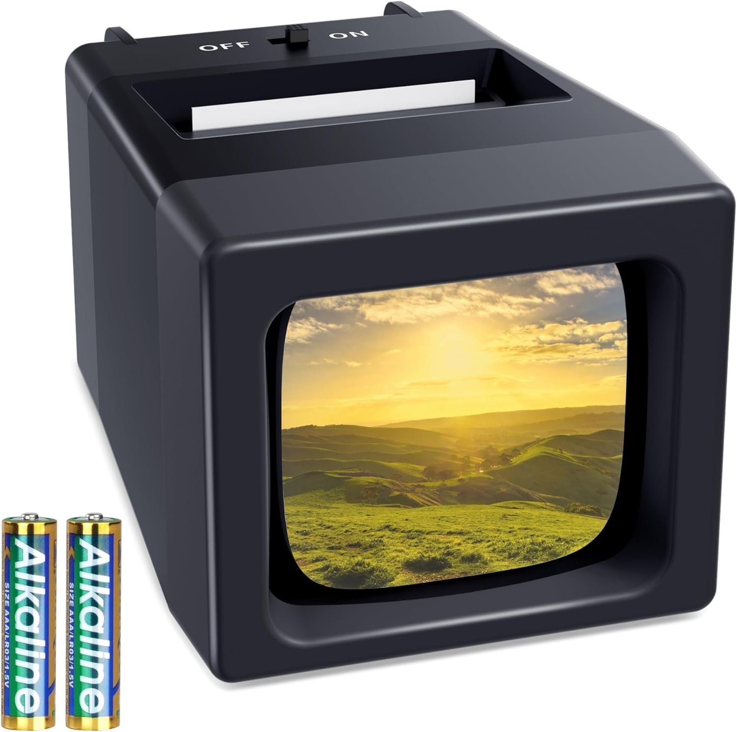 35mm Slide Viewer & Projector, 2X Magnification and LED Lighted