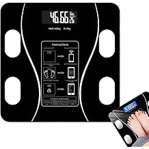 Weight Scale Digital Smart Scale with Bathroom, Body Fat Scale, BMI, Body Fat, Muscle Mass | Health Analyzer, Gym Accessories, Smartphone App, Accurate Weighing Configuration Monitor for Home Indoor