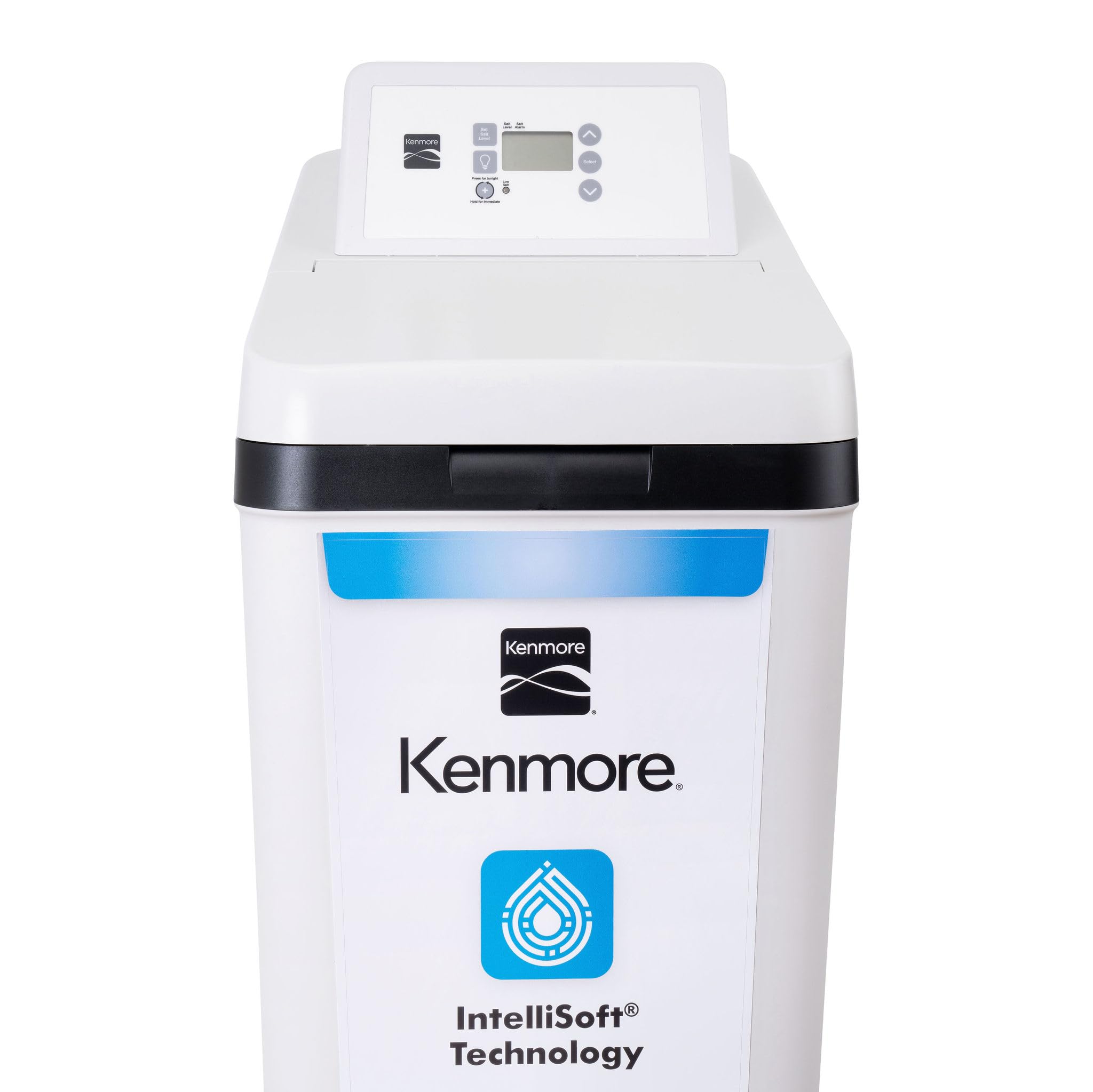 kenmore 420 water softener system – 40,000 grain capacity with salt saving technology – whole home hard water & iron reduction – compact, easy install