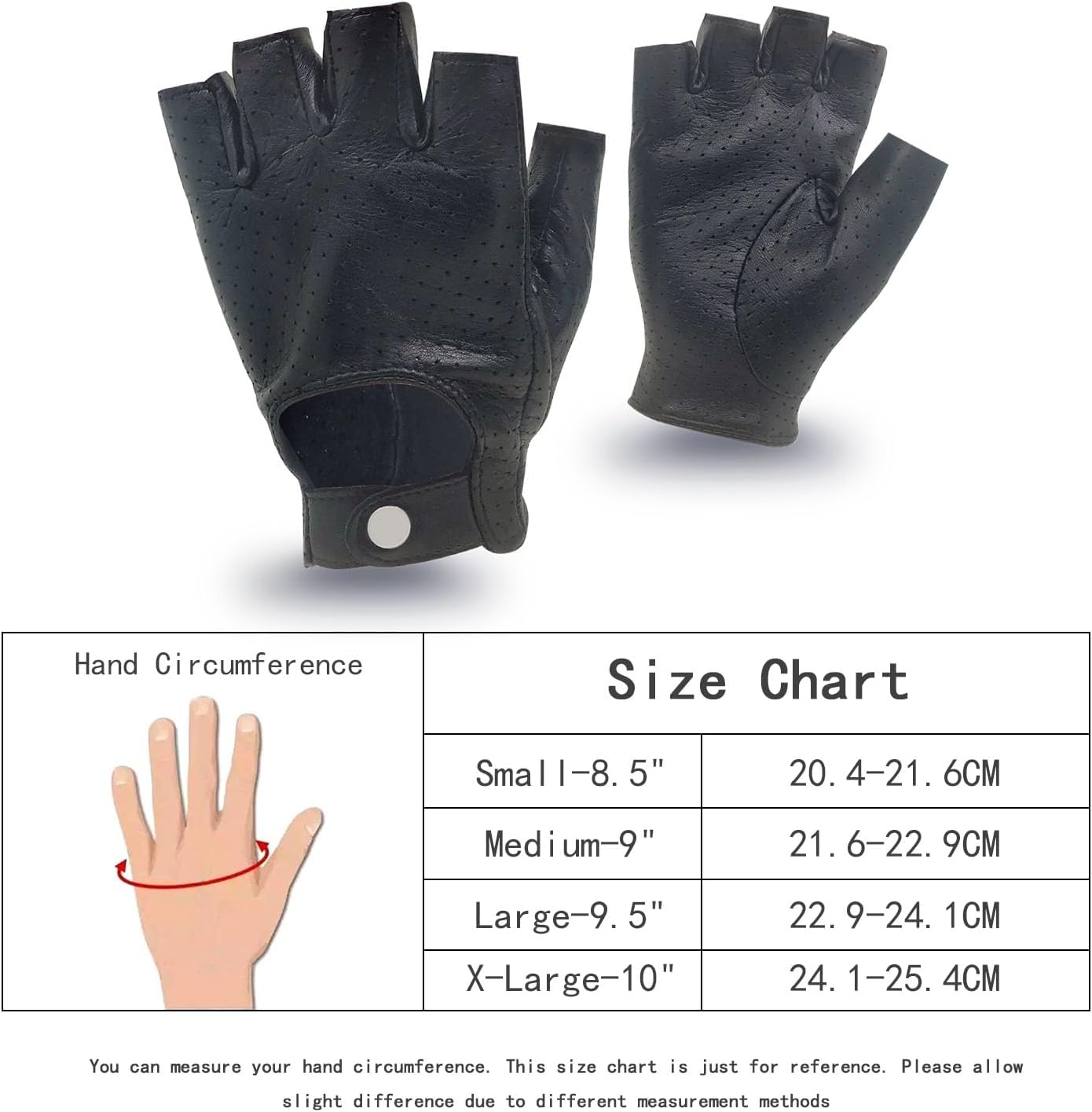 ZLUXURQ Mens Soft and Breathable Fingerless Leather Driving Gloves-Premium Lambskin - Image 5