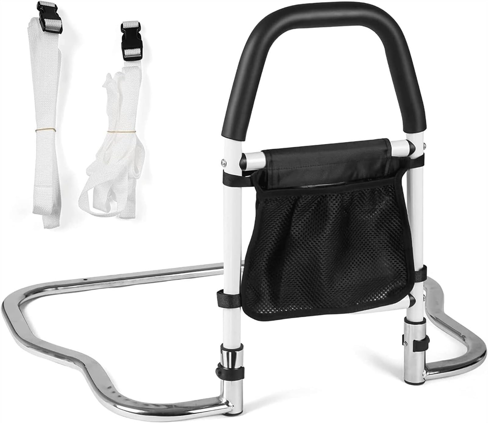 Sponde di Assistenza al Letto for Anziani Sponda del Letto con Custodia for Organizer e Cinghia di Ancoraggio Maniglia Medica di Sicurezza for Letto for Evitare Cadute King Queen Full & Twin