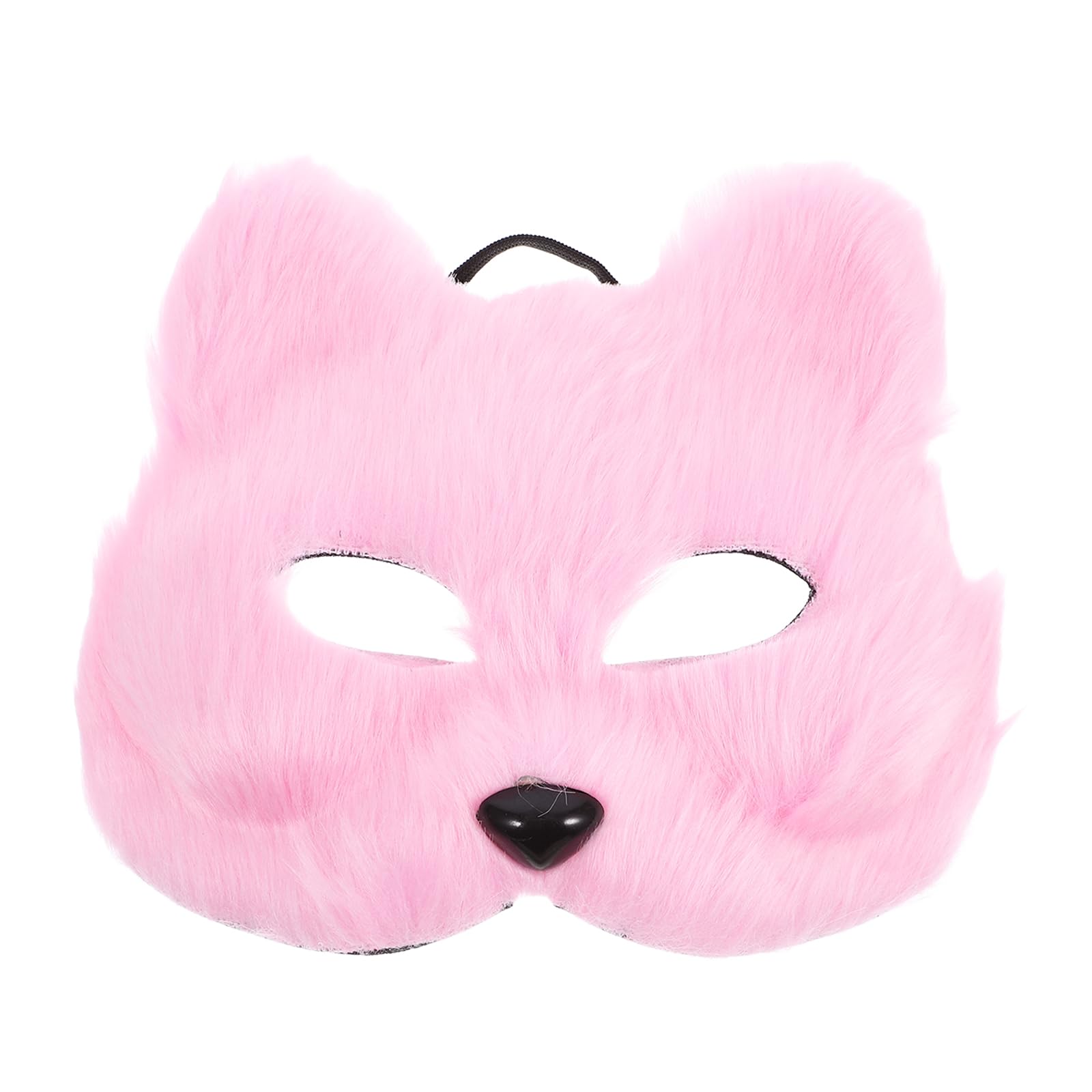 Holibanna Masquerade Fox Masks Japanese Fox Cat Masks Dress Up Party Atificial White Cosplay for Halloween Carnival Masquerade Accessory (Pink)