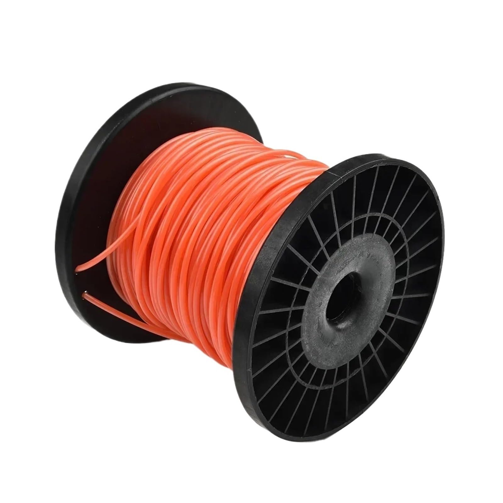 Hilo de corte de nailon, cuerda espiral redonda para cabezal, 2.7mm*50m | Cordón redondo naranja para desbrozadora, hilo de corte, 1 x hilo