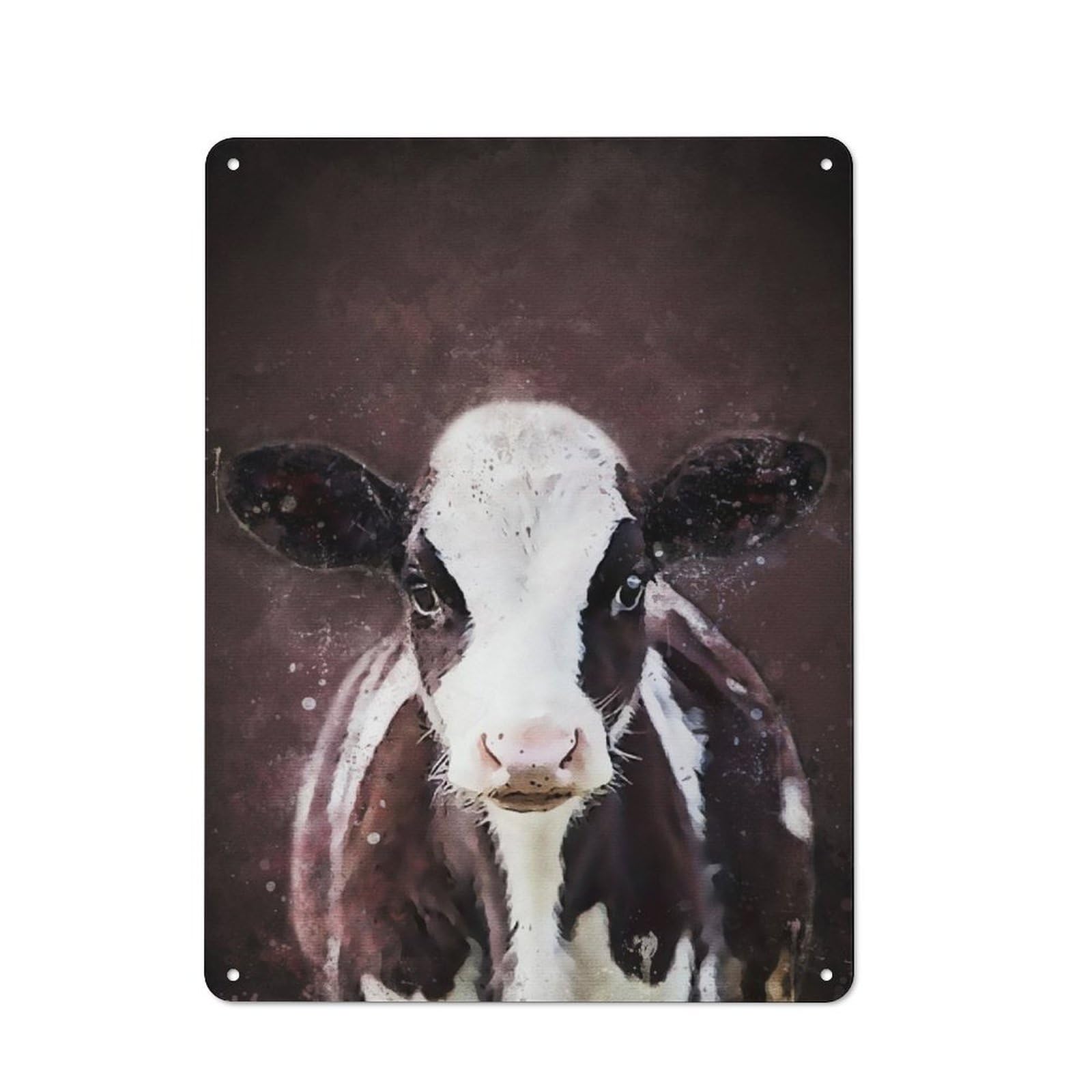 Junmoney Cow Splatter Metal Plaque 40X30cm With For Pub Or Café, Rustic Decor, For Garage, Workshop And Man Cave Decoration