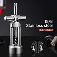 Vista 4 de Drincarier Sacacorchos abridor de vino auto tirante sacacorchos 188 de acero inoxidable