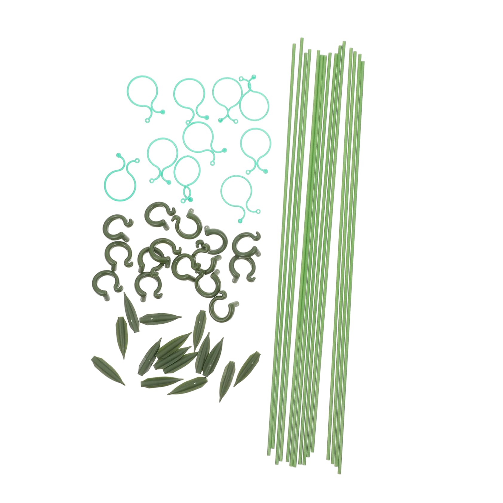Abaodam 3 Sätze Pflanzenstützrahmen Blumen- eingetopft Stützgestell für Kletterpflanzen Einsätze Pflanzenpfähle Hochleistungs-Gartenpfähle kleine Gartenpfähle Plastik Green