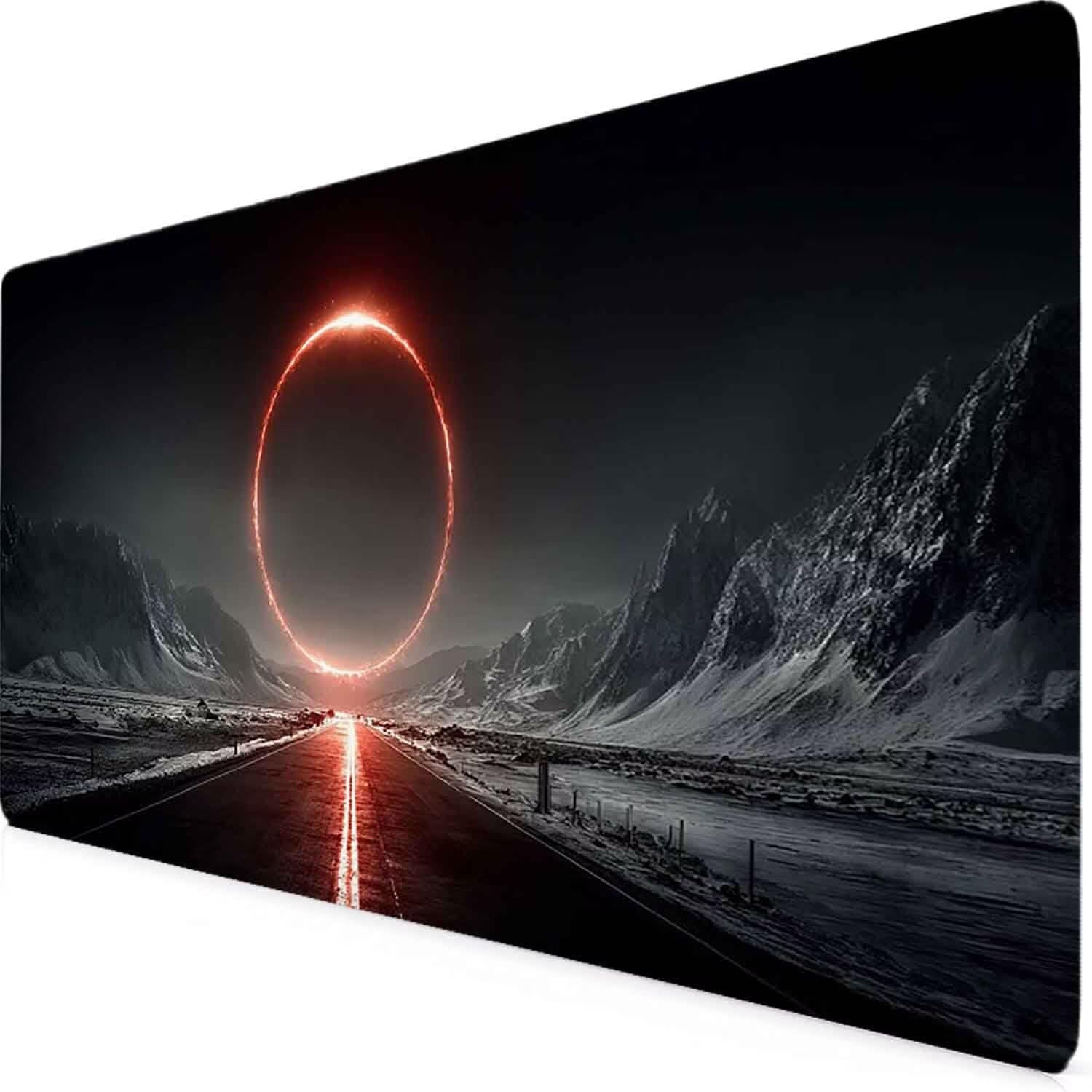 Podkładka pod mysz do gier szara podkładka pod mysz otwierana podkładka pod mysz XXL 1000 x 500 mm mata biurkowa z przeszytymi krawędziami antypoślizgowa, do PC, nauki, gier, akcesoriów biurowych