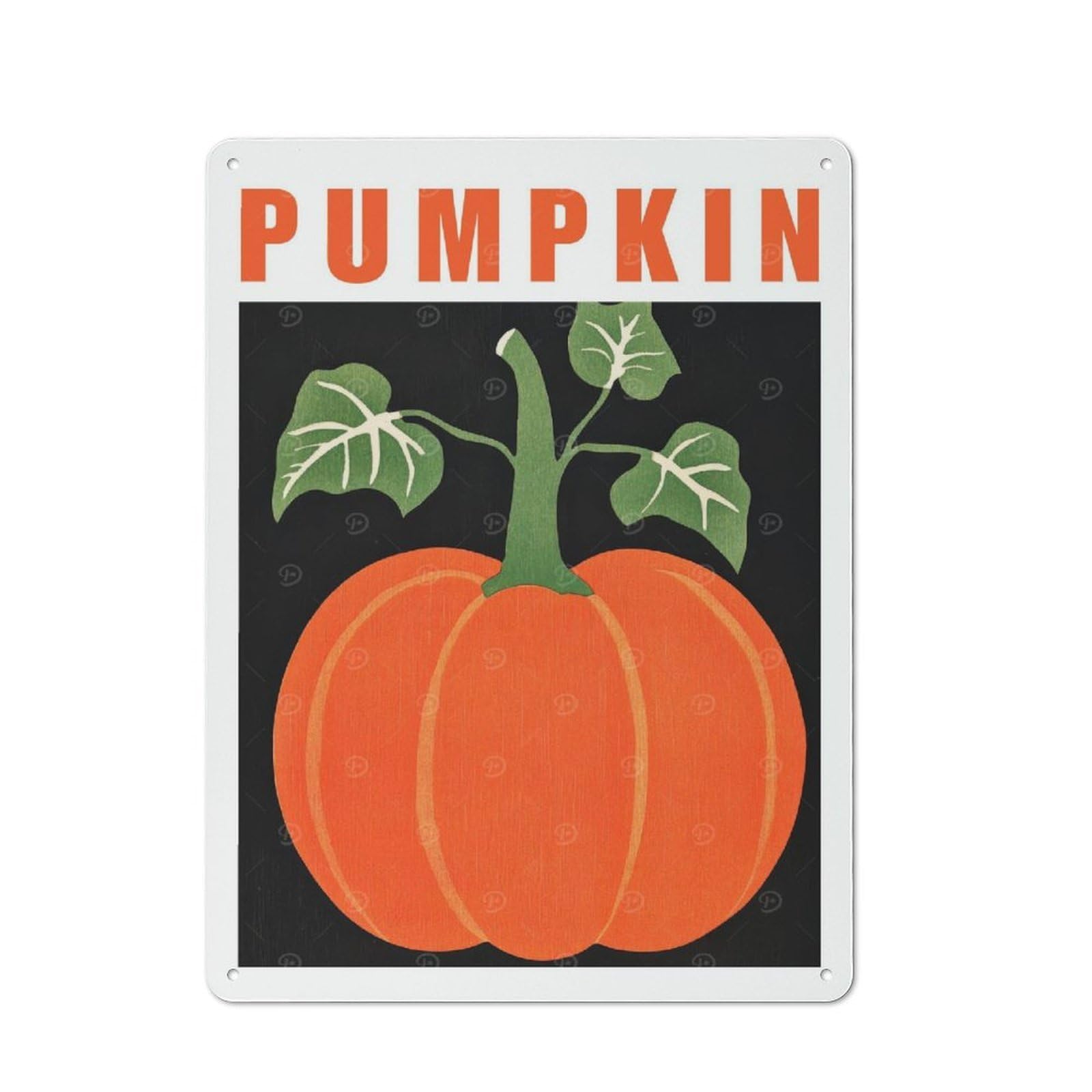 Junmoney Style-1 Rustic Tin Sign 40X30cm Featuring Pumpkin Minimalist Kitchen Art Print For Garage Or Workshop, For Garage, Workshop And Man Cave Decoration