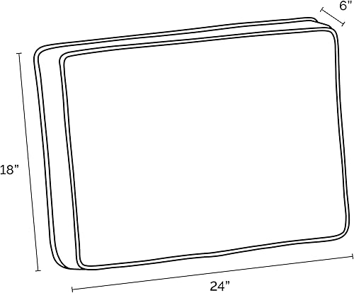 Miniatura 3 de Arden Selections Almohada de cojín para exteriores de 18 x 24 pulgadas, color negro ónix