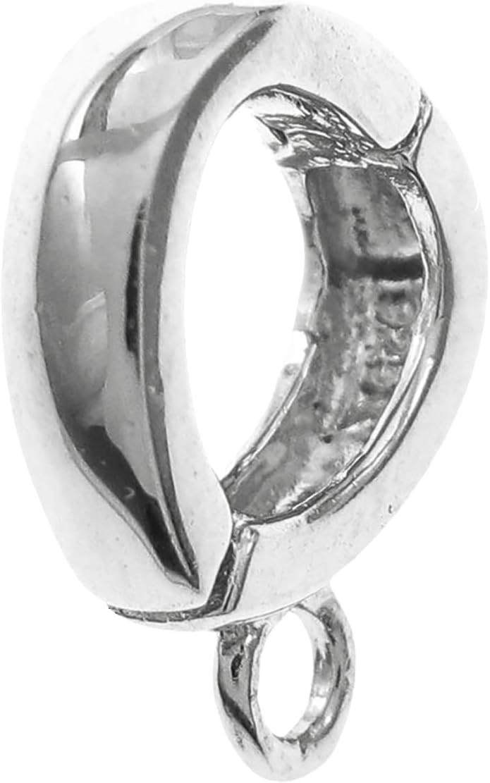 Dreambell 1x Rhodium On Sterling Silver Interchangeable Bail Pendant Clasp European Connector Slider