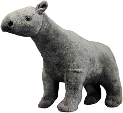 FRANKIEZHOU Peluche de rinoceronte gigante realista de 13 pulgadas, color gris, juguete de peluche gigante de rinoceronte gigante, suave y duradero,