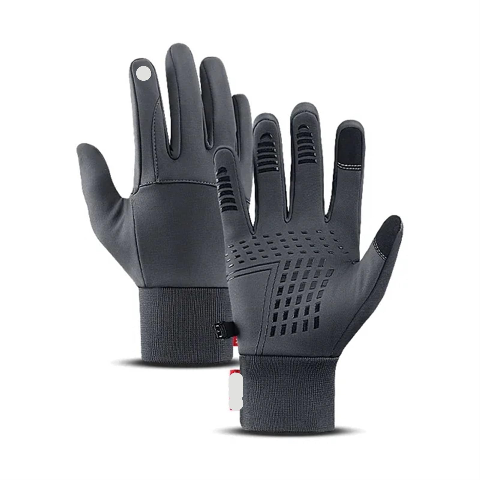 Winter Fahrradhandschuhe Winter Handschuhe Männer Radfahren Fahrrad Frauen Thermische Fleece Kalten Wind Wasserdichte Fahrrad Warme Outdoor Laufen Skifahren Fahrradhandschuhe Für Radfahren(Gray,L)
