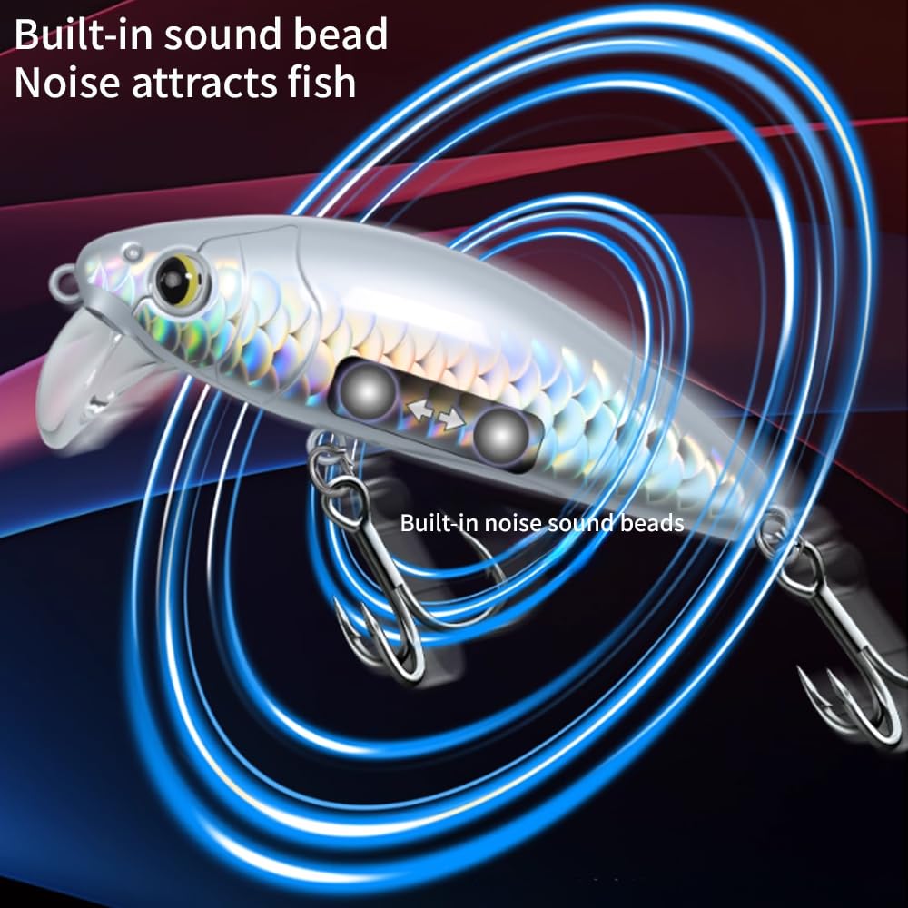 1 Pieza Señuelos De Pesca Que Se Hunden, Señuelos Pesca, 7.5G Plantillas De Cebos De Pescado Giratorios Duros De Metal Para Perca De Trucha Lucio De Lubina De Salmón