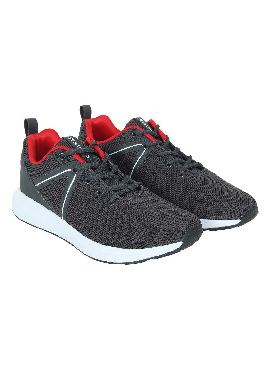 OFF LIMITS Mens Bravo Grey/Red Running Shoes - 8 UK (B08425R15Q) Amazon Price History, Amazon Price Tracker